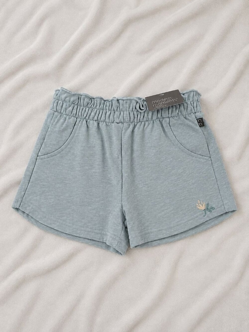 Gerber Toddler Girls 3T Aqua Ruffle Shorts Elastic Waist NWT